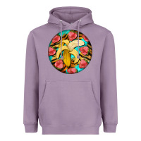 Lavender banana and strawberries with tiger pattern Heavyweight Hoodie - BarkalooDesign