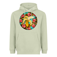 Banana And Strawberries With Tiger Pattern Heavyweight Hoodie | Teevron