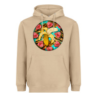 Mushroom banana and strawberries with tiger pattern Heavyweight Hoodie - BarkalooDesign