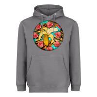 Storm banana and strawberries with tiger pattern Heavyweight Hoodie - BarkalooDesign