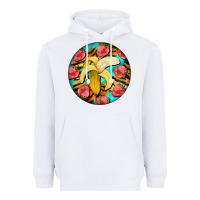 White banana and strawberries with tiger pattern Heavyweight Hoodie - BarkalooDesign