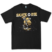 Black skate or die funny skeleton skating skater halloween costume Premium Tee - longCreatives