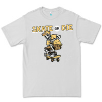 Dove Grey skate or die funny skeleton skating skater halloween costume Premium Tee - longCreatives