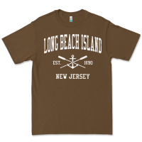 Cacao Long Beach Island NJ Vintage Crossed Oars & Boat Anchor Spor Premium Tee - longCreatives
