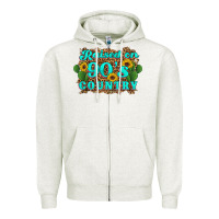 Oatmeal Heather raised 90's country cactus sunflower's Zipper Hoodie - Artiststas