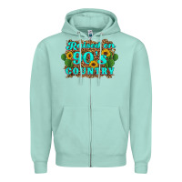 Seafoam raised 90's country cactus sunflower's Zipper Hoodie - Artiststas
