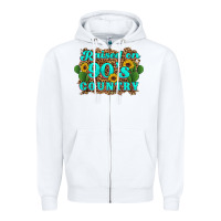 White raised 90's country cactus sunflower's Zipper Hoodie - Artiststas