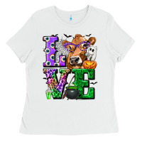 White love cow halloween tbw Ladies Tee - texasbilliewilder