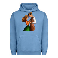 Pigment Pebble Blue valentines day couple Urban Hoodie - AdoDesignShop