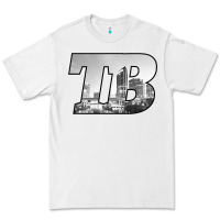 White TB Tampa Bay City Skyline of Tampa Bay, Florida Premium Tee - longCreatives