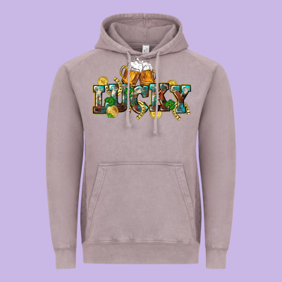 Lucky Beers St. Patrick's Day Vintage Hoodie Designed By Cowgirlartshop