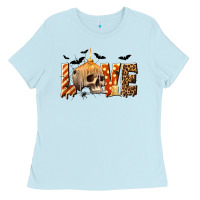 Baby Blue Halloween Love Ladies Tee - texasbilliewilder