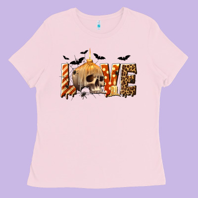 Halloween Love Ladies Tee Designed By Texasbilliewilder