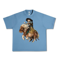 Pebble Blue Midilli little Cowboy kid rodeo Urban Heavy Tee - HowdyJamesFarm
