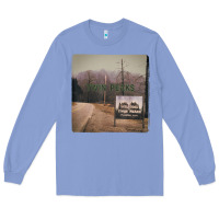 Colony Blue Twin Peaks City Limits Welcome Sign Vintage Long Sleeve Tee - longCreatives