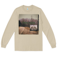 Mushroom Twin Peaks City Limits Welcome Sign Vintage Long Sleeve Tee - longCreatives