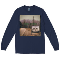 Navy Twin Peaks City Limits Welcome Sign Vintage Long Sleeve Tee - longCreatives