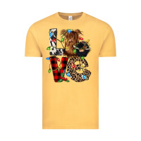 Vintage Mustard love cow gnomies Vintage Tee - CowGirlArtShop