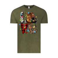 Vintage Olive love cow gnomies Vintage Tee - CowGirlArtShop