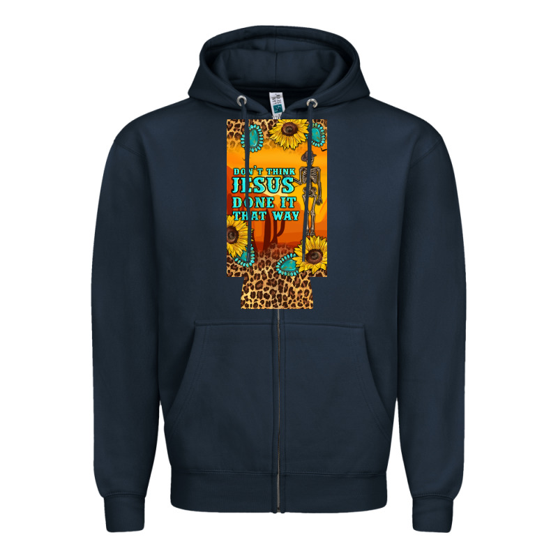 Don't Jesus Done It That Way Western Skeleton  12 Oz Can Cooler  (slim Zipper Hoodie by Artiststas | Teevron
