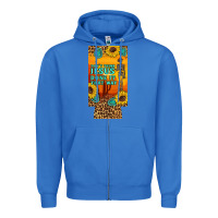True Royal don't jesus done it that way western skeleton  12 oz can cooler  (slim Zipper Hoodie - Artiststas