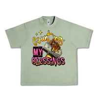 Oil Green counting my blessings afro hands Urban Heavy Tee - RanaPortraitStore