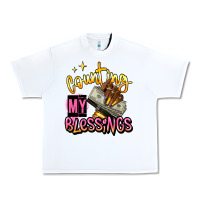 White counting my blessings afro hands Urban Heavy Tee - RanaPortraitStore