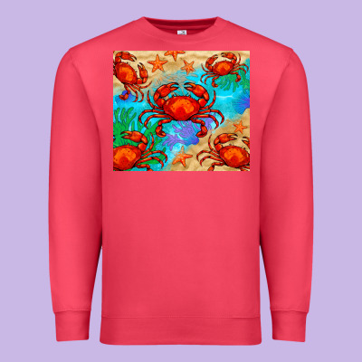 Crab Premium Sweatshirt Designed By Barkaloodesign