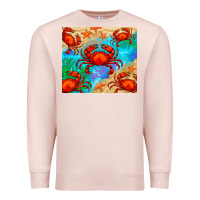 Pale Pink crab Premium Sweatshirt - BarkalooDesign