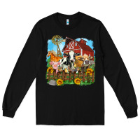 Black farm life olivia Long Sleeve Tee - OliviaCreatesArt