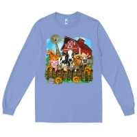 Colony Blue farm life olivia Long Sleeve Tee - OliviaCreatesArt