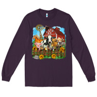 Plum farm life olivia Long Sleeve Tee - OliviaCreatesArt