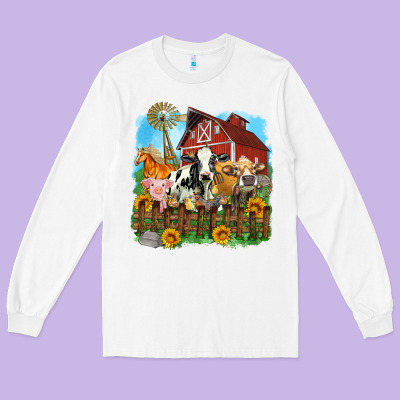 Farm Life Olivia Long Sleeve Tee Designed By Oliviacreatesart