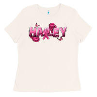 Bone Personalized Pink Cancer Themed Name Ladies Tee - NancyCooperArtShop