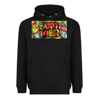 Black summer with fruits license plate Heavyweight Hoodie - BarkalooDesign