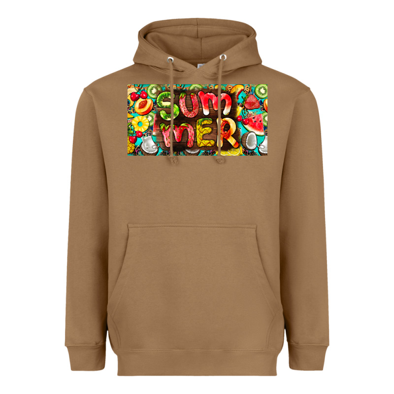 Summer With Fruits License Plate Heavyweight Hoodie by BarkalooDesign | Teevron