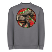 Storm Belgian Horse Christmas Heavyweight Sweatshirt - LillyAllenDesigns