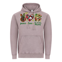 Vintage Zinc Peace love dia de los muertos Mexico Vintage Hoodie - HowdyJamesFarm