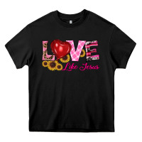 Black valentine's day love like jesus Heavy Core Tee - RanaPortraitStore