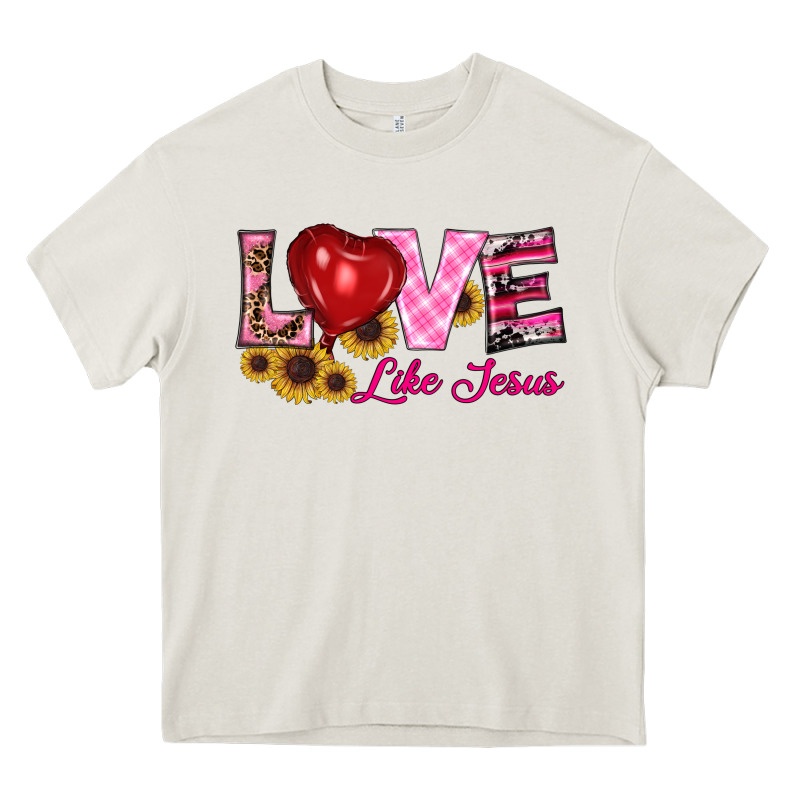 Valentine's Day Love Like Jesus Heavy Core Tee by RanaPortraitStore | Teevron