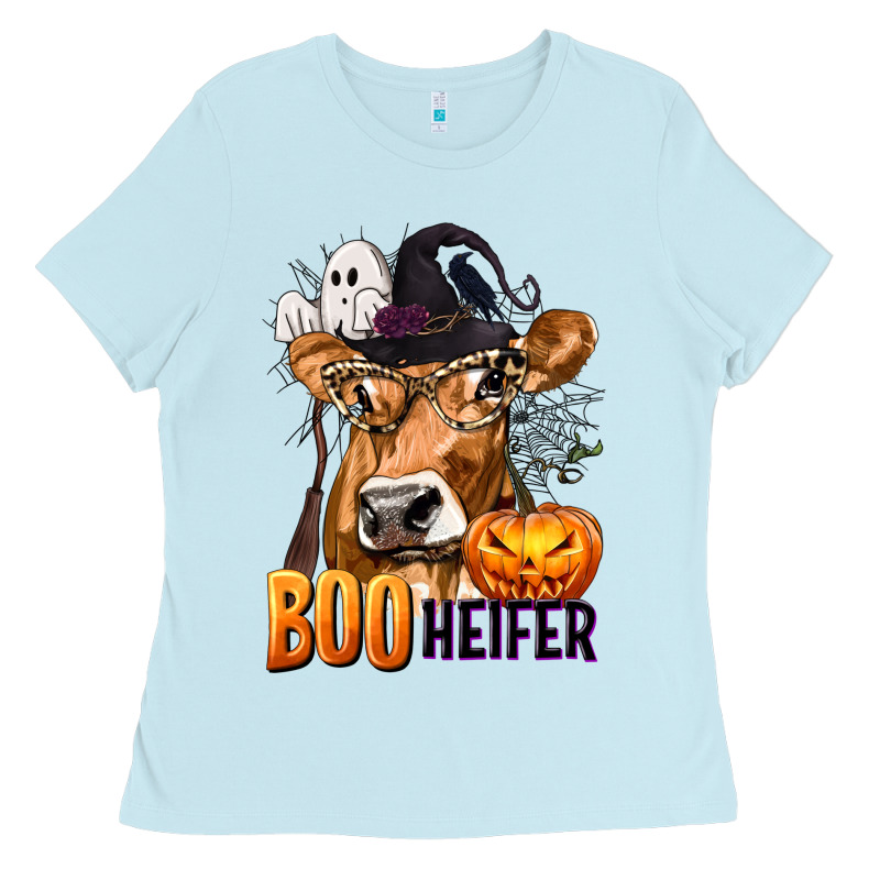 Boo Heifer Cow With Halloween Ladies Tee by texasbilliewilder | Teevron