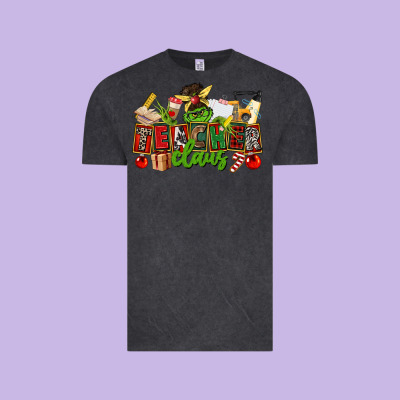 Teacher Claus Christmas Vintage Tee Designed By Cowgirlartshop