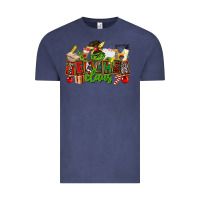 Vintage Denim teacher claus christmas Vintage Tee - CowGirlArtShop