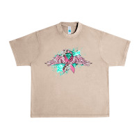 French Oak cancer ribbon with angel wings Urban Heavy Tee - CowGirlArtShop