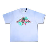 Grape Ice cancer ribbon with angel wings Urban Heavy Tee - CowGirlArtShop