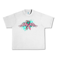 Lunar Rock cancer ribbon with angel wings Urban Heavy Tee - CowGirlArtShop