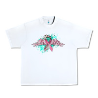 White cancer ribbon with angel wings Urban Heavy Tee - CowGirlArtShop