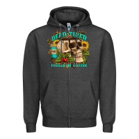 Charcoal Heather dead tired fueled by coffee Zipper Hoodie - Artiststas