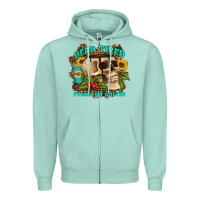 Seafoam dead tired fueled by coffee Zipper Hoodie - Artiststas
