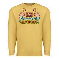 Antique Gold be flamezing flamingo Premium Sweatshirt - BarkalooDesign